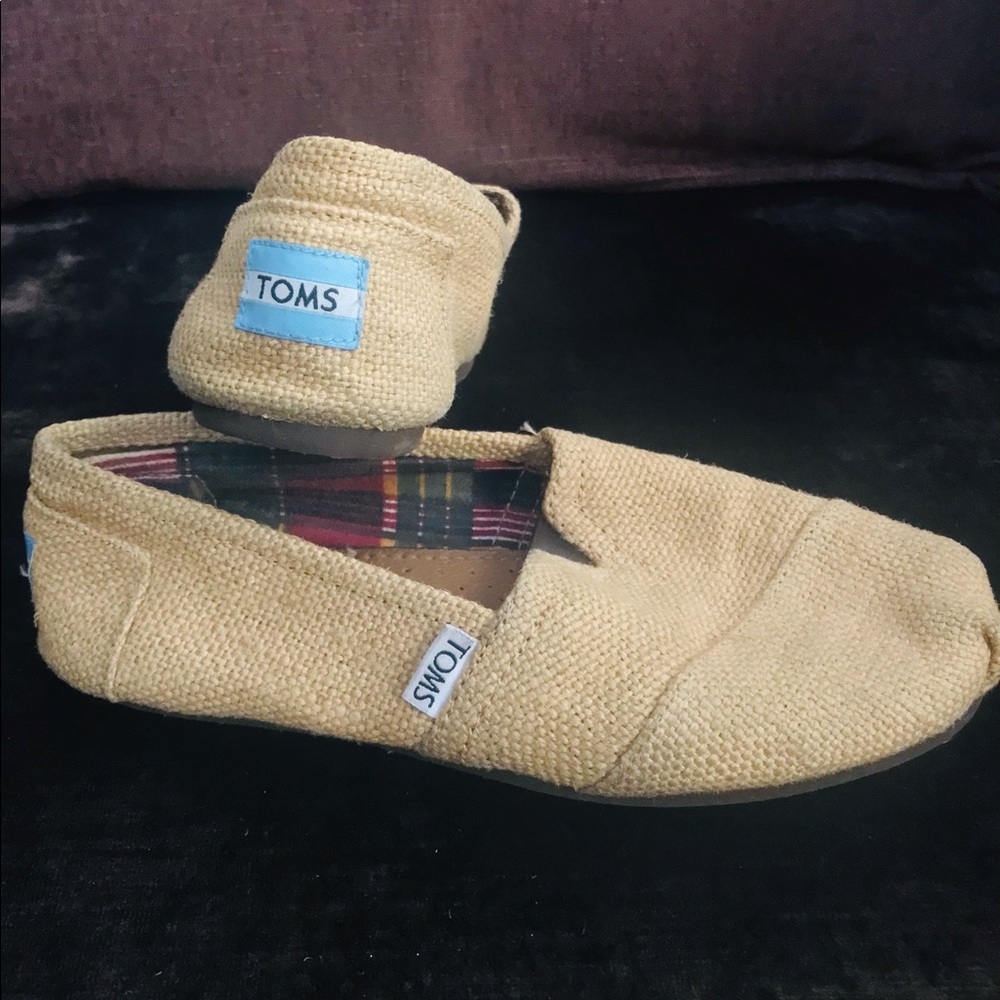 Alpargata Burlap in Natural Toms W7